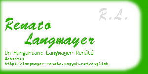 renato langmayer business card
